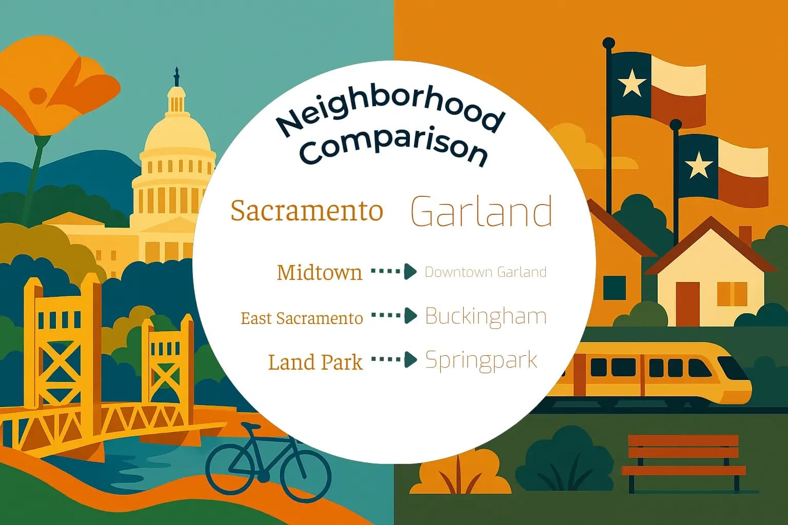 Sacramento vs Garland Neighborhood Comparison