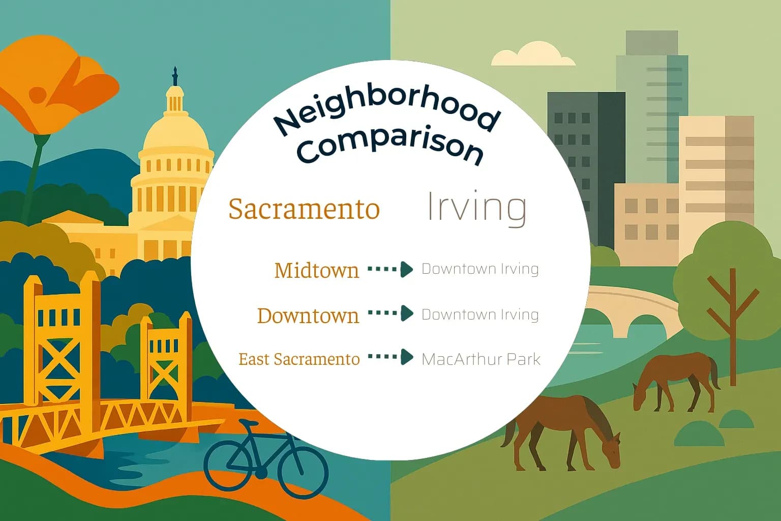 Sacramento vs Irving Neighborhood Comparison