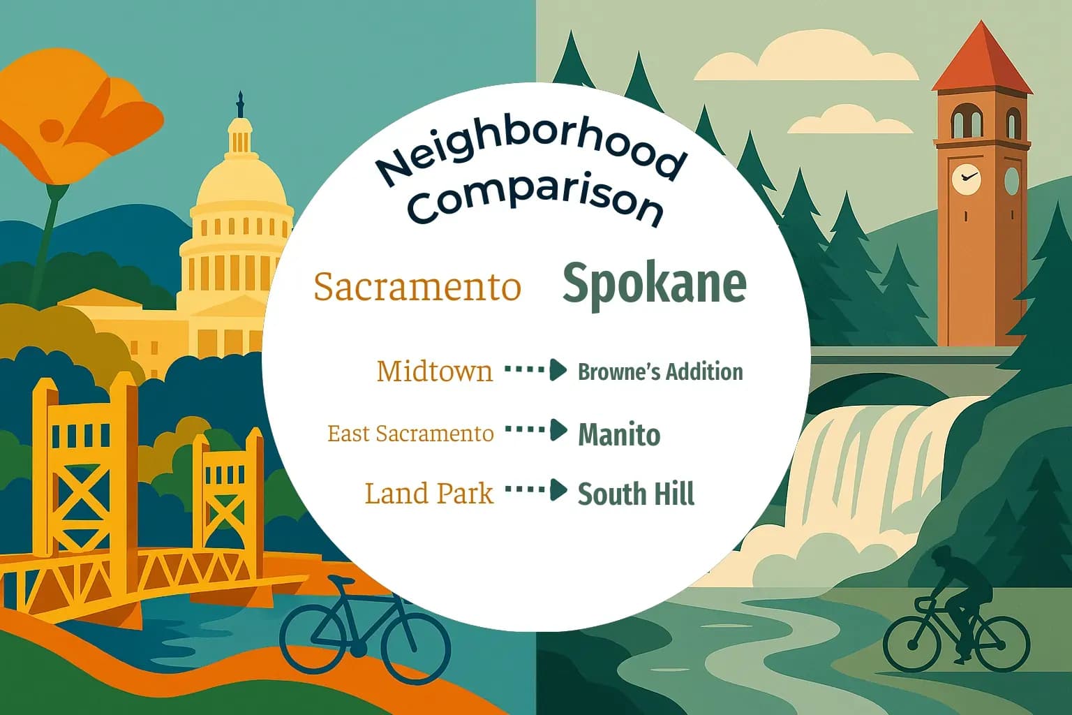 Sacramento vs Spokane Neighborhood Comparison