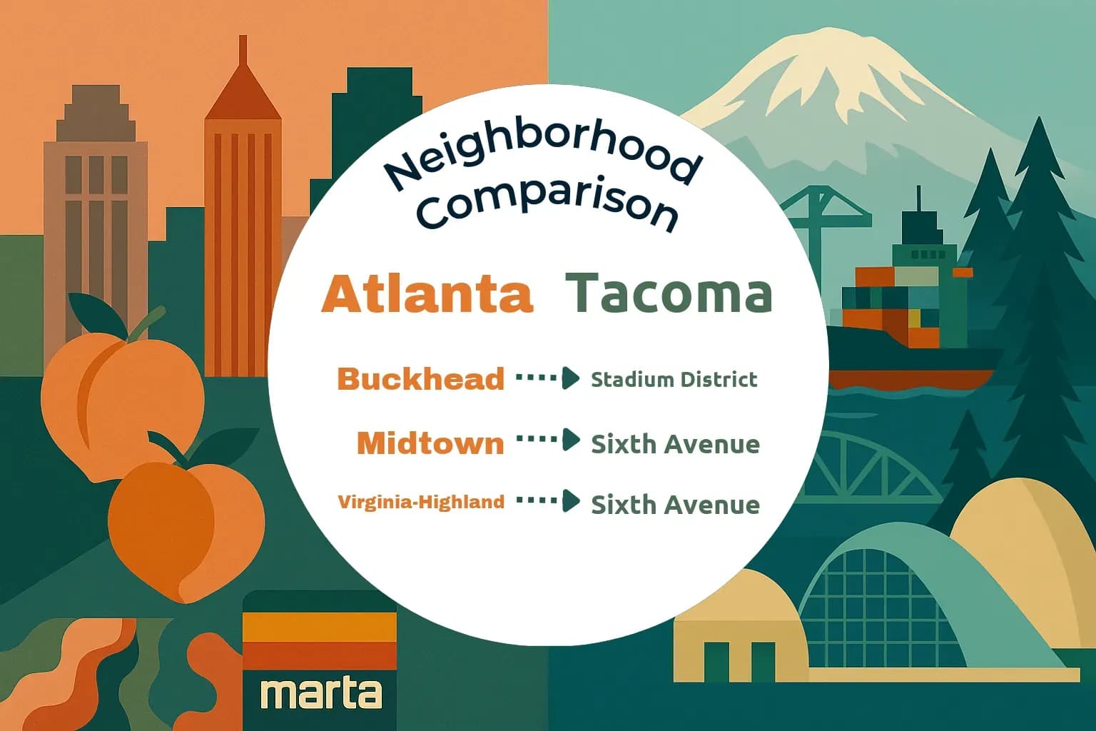 Atlanta vs Tacoma Neighborhood Comparison