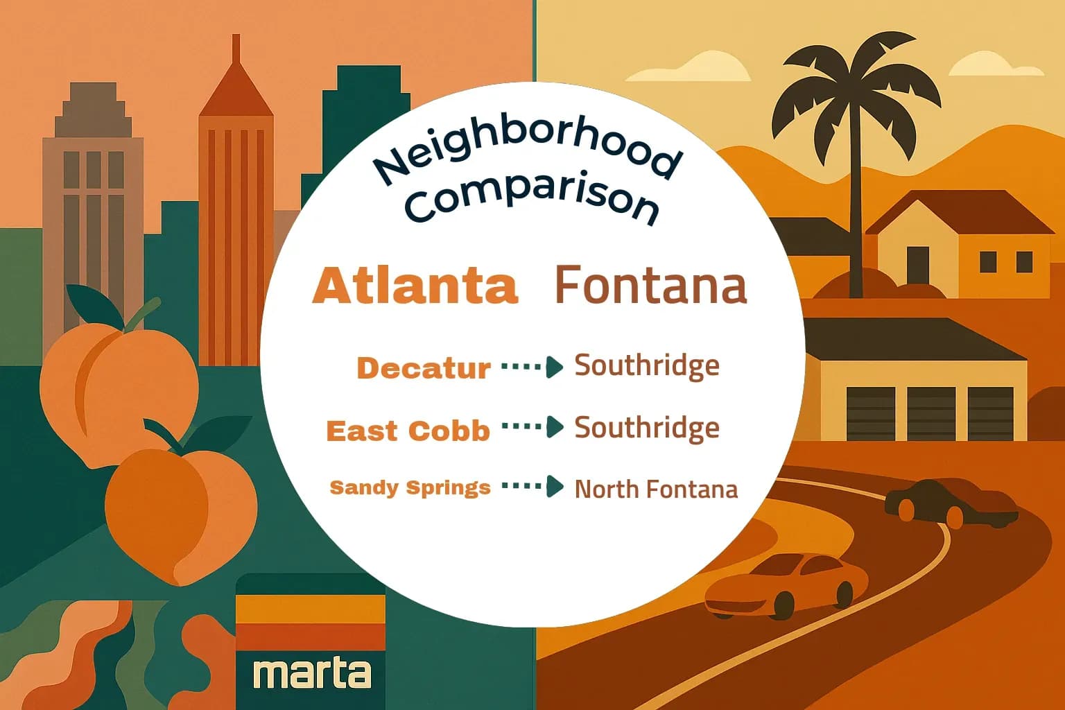 Atlanta vs Fontana Neighborhood Comparison