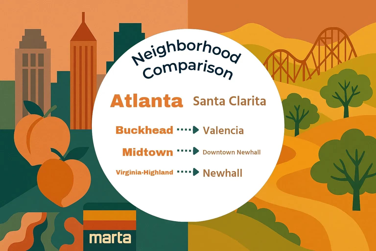 Atlanta vs Santa Clarita Neighborhood Comparison