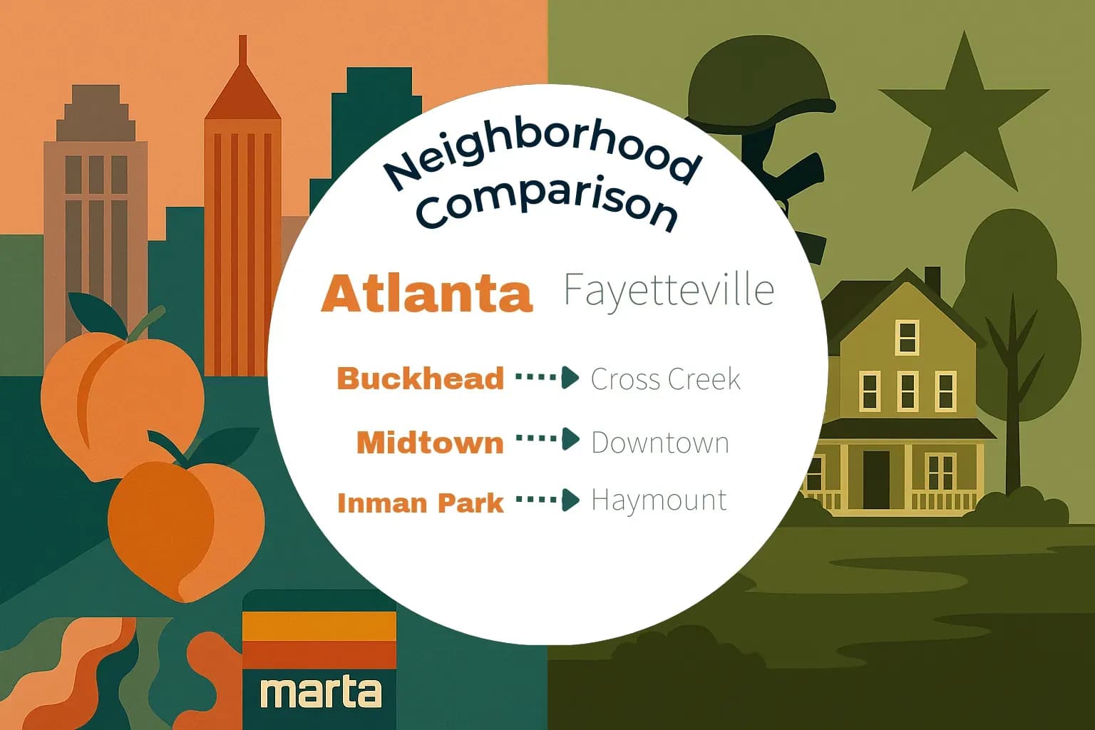 Atlanta vs Fayetteville Neighborhood Comparison