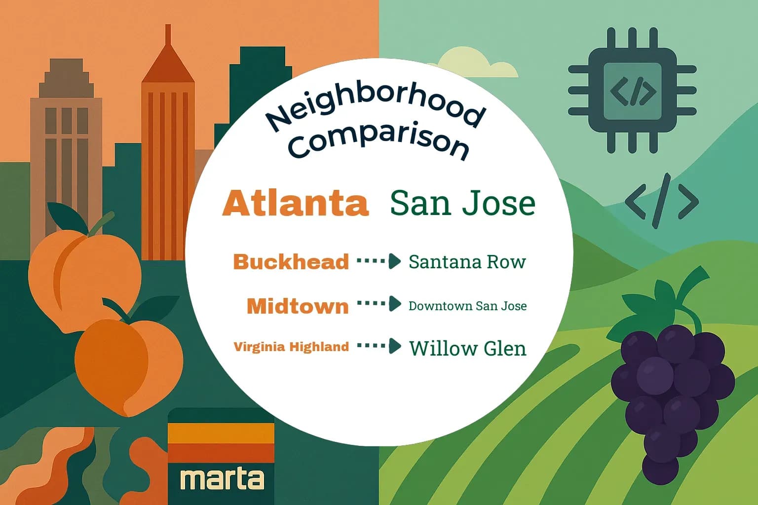 Atlanta vs San Jose Neighborhood Comparison