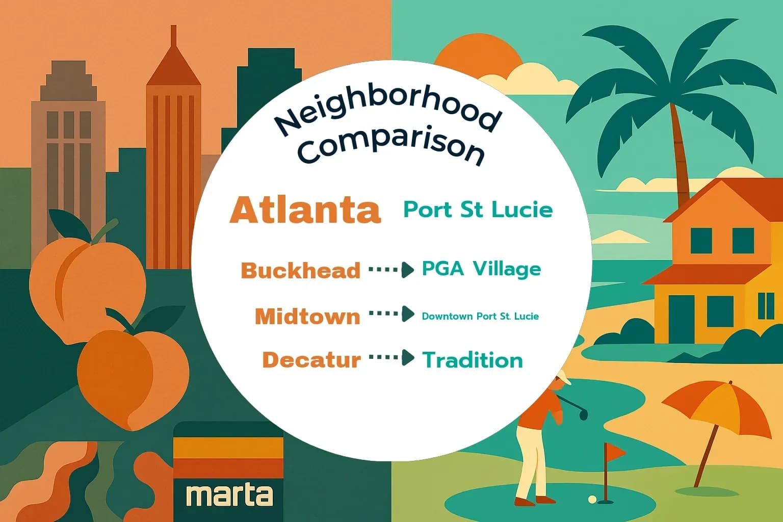 Atlanta vs Port St. Lucie Neighborhood Comparison