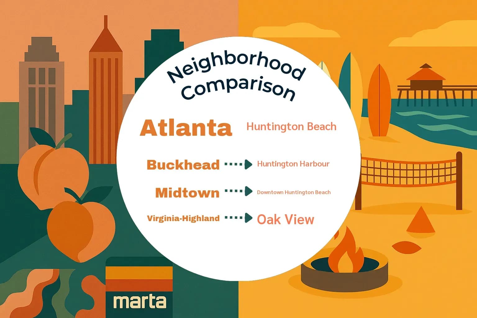 Atlanta vs Huntington Beach Neighborhood Comparison
