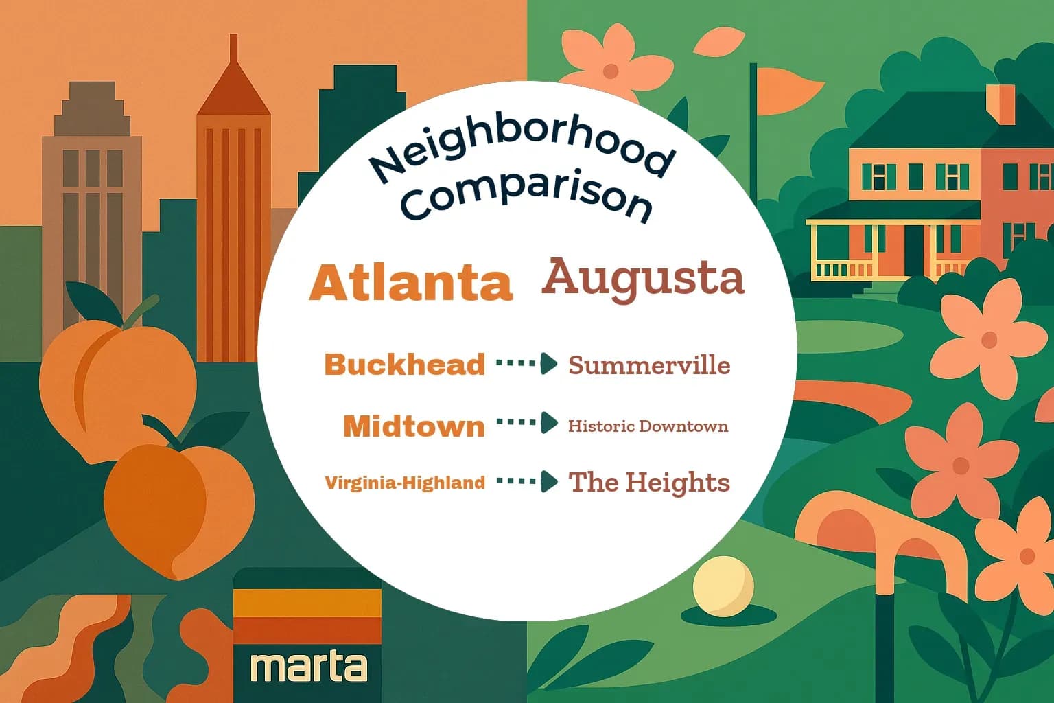 Atlanta vs Augusta Neighborhood Comparison