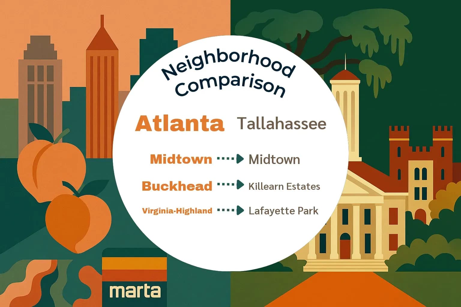 Atlanta vs Tallahassee Neighborhood Comparison