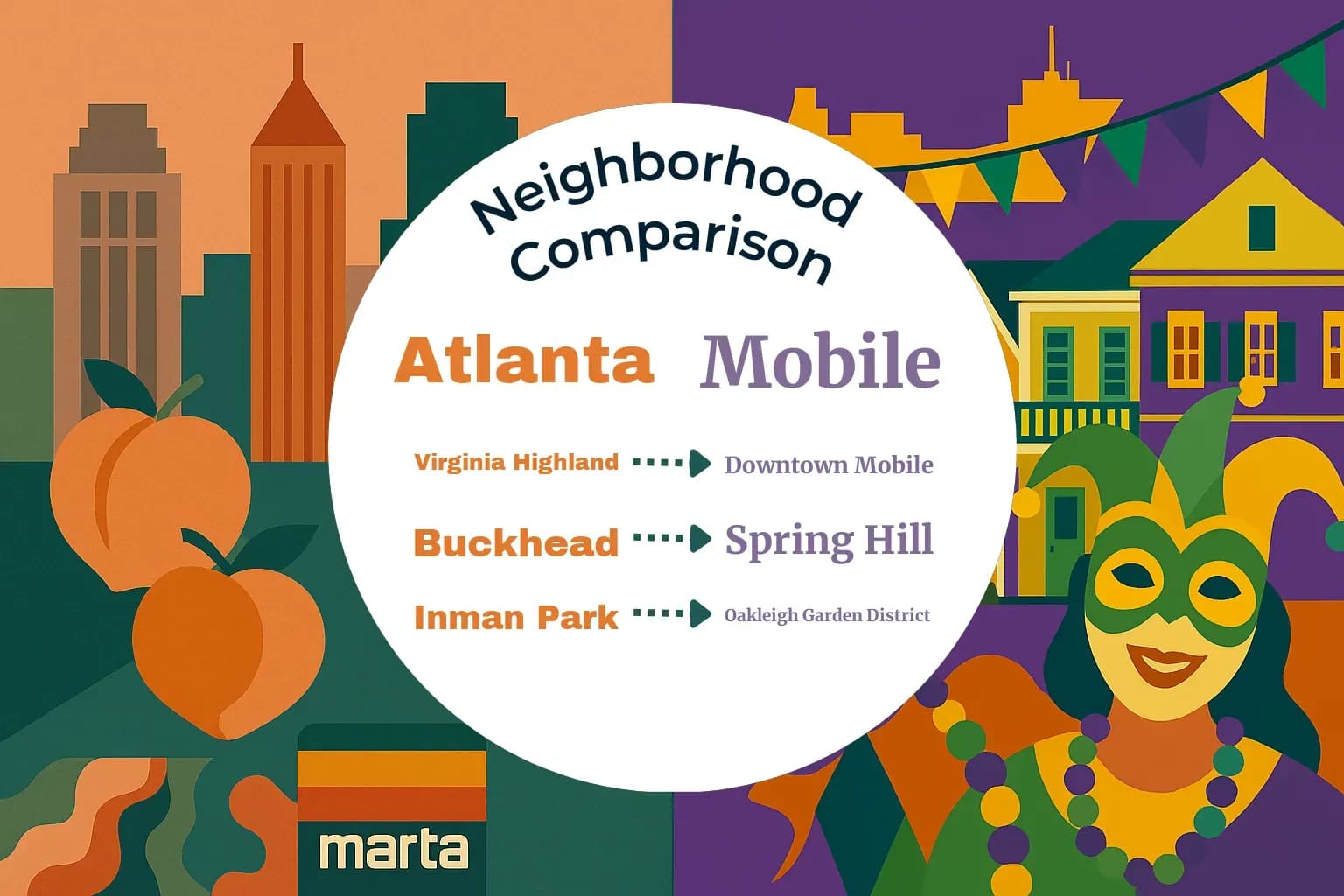 Atlanta vs Mobile Neighborhood Comparison