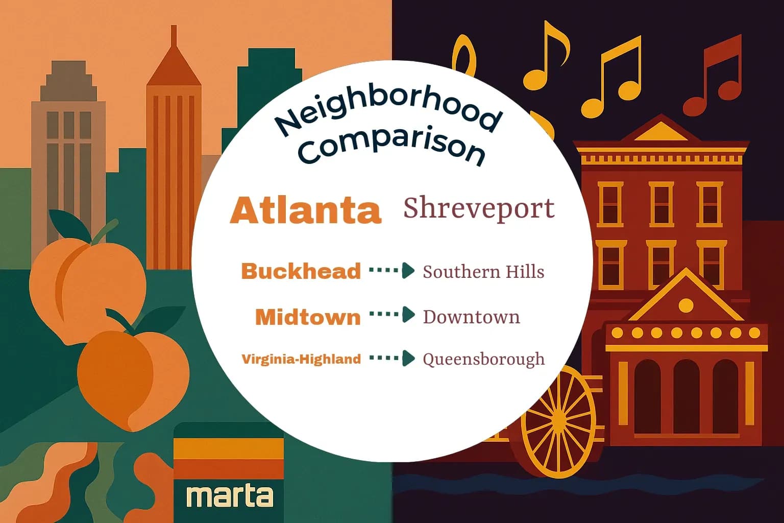 Atlanta vs Shreveport Neighborhood Comparison