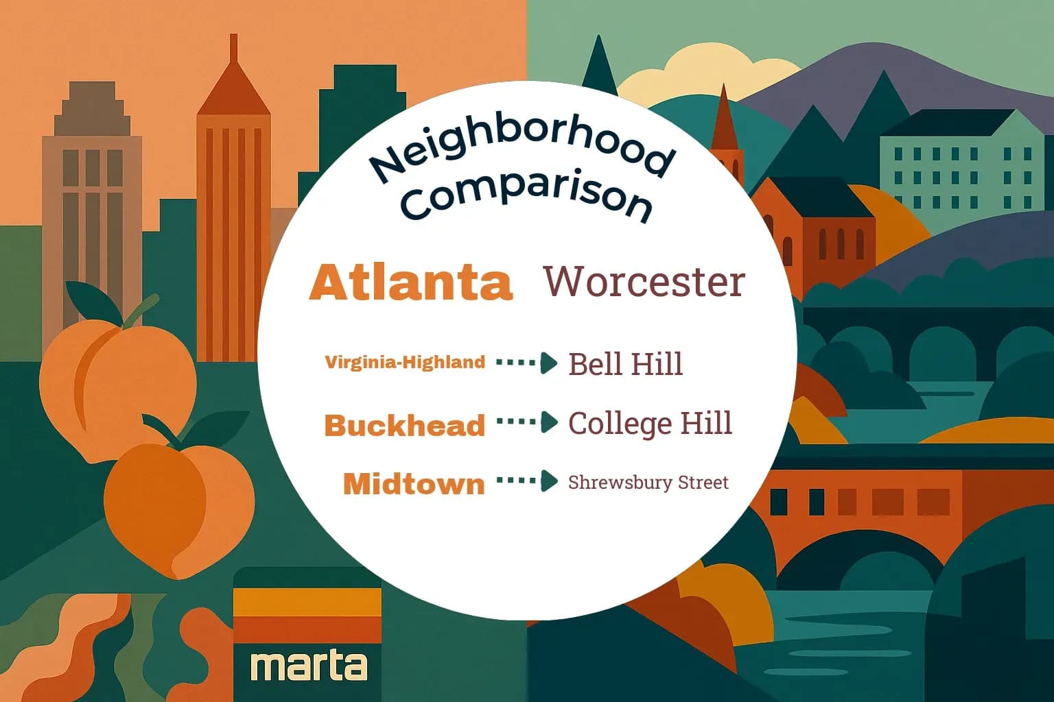 Atlanta vs Worcester Neighborhood Comparison