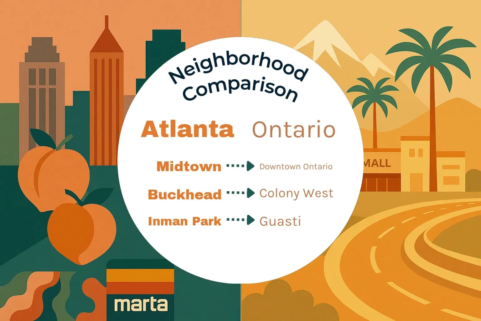 Atlanta vs Ontario Neighborhood Comparison