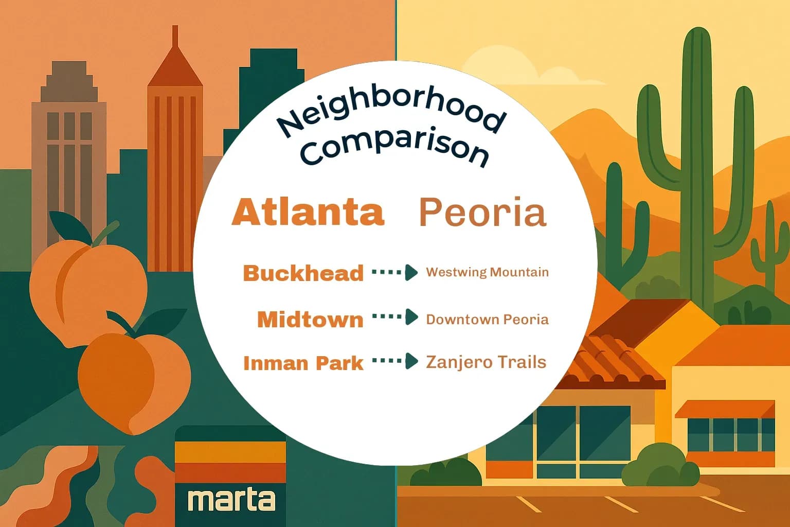 Atlanta vs Peoria Neighborhood Comparison