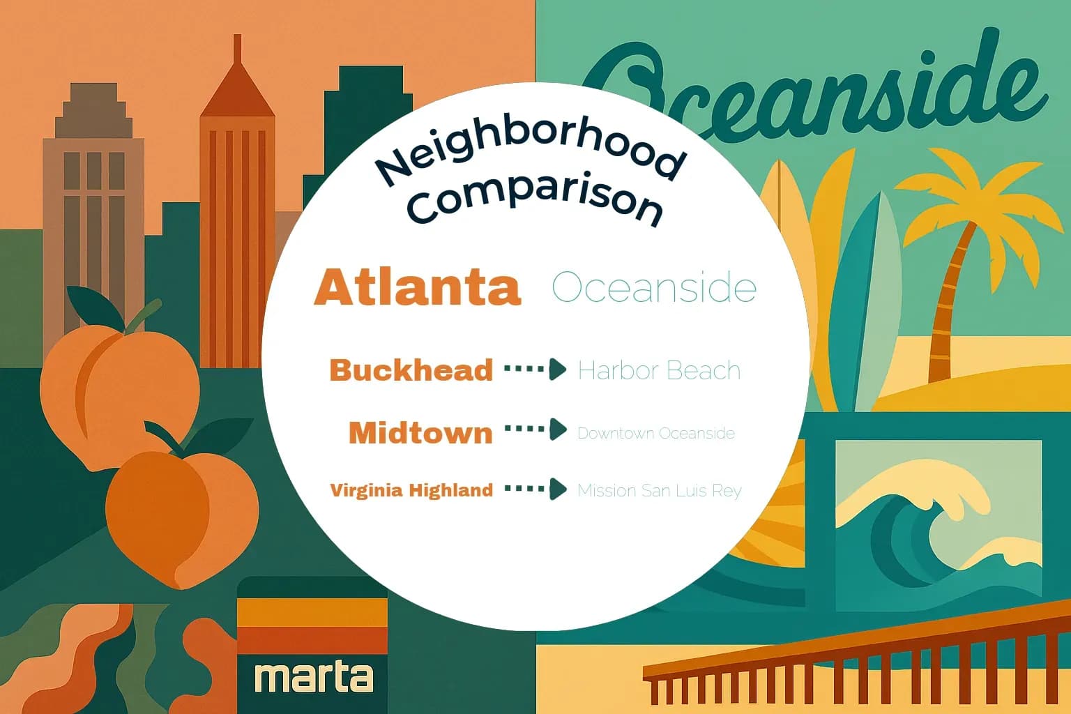 Atlanta vs Oceanside Neighborhood Comparison