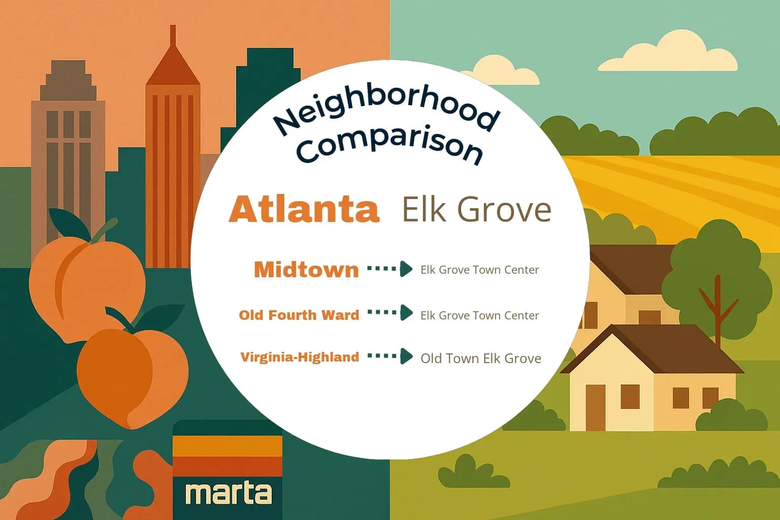 Atlanta vs Elk Grove Neighborhood Comparison