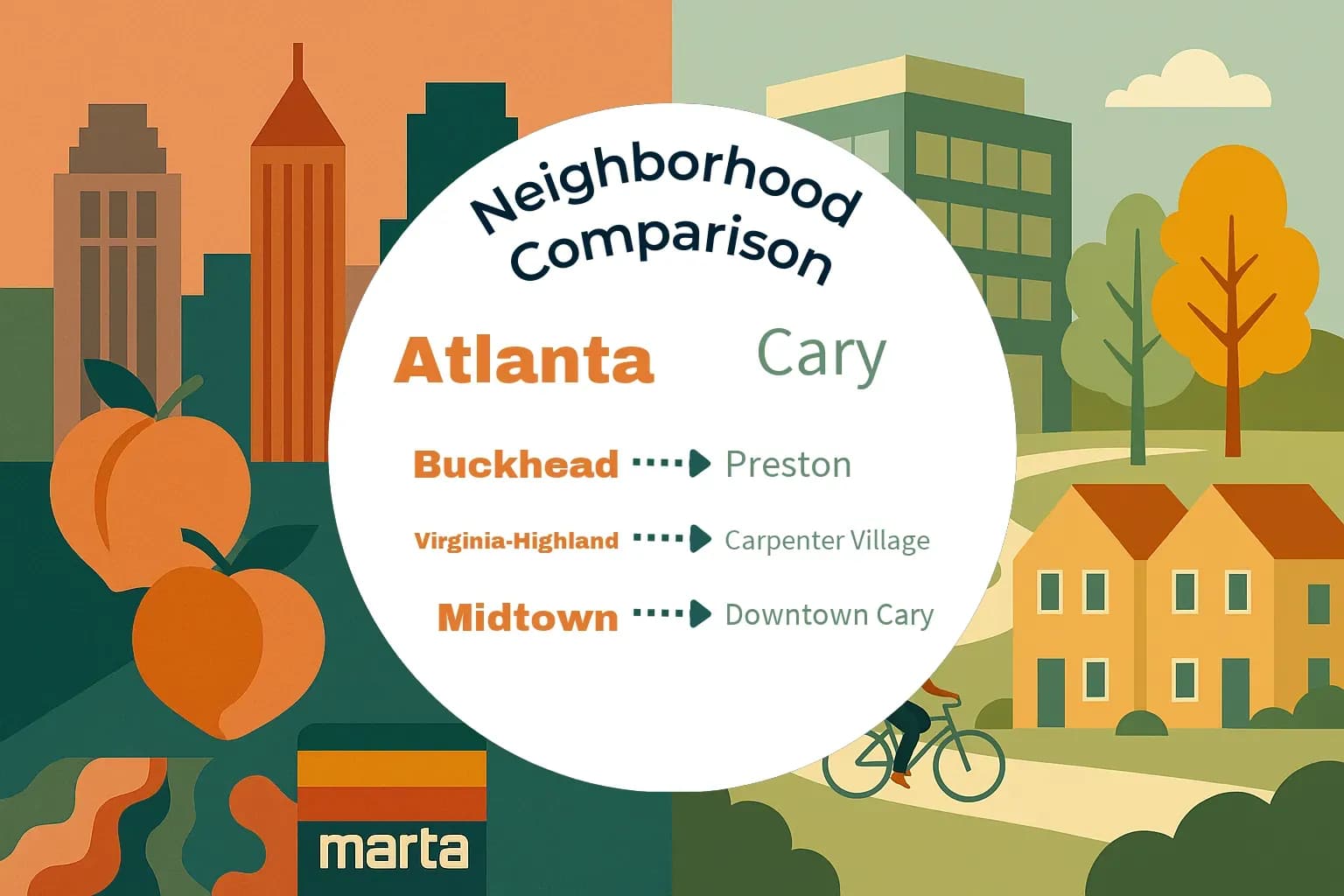Atlanta vs Cary Neighborhood Comparison