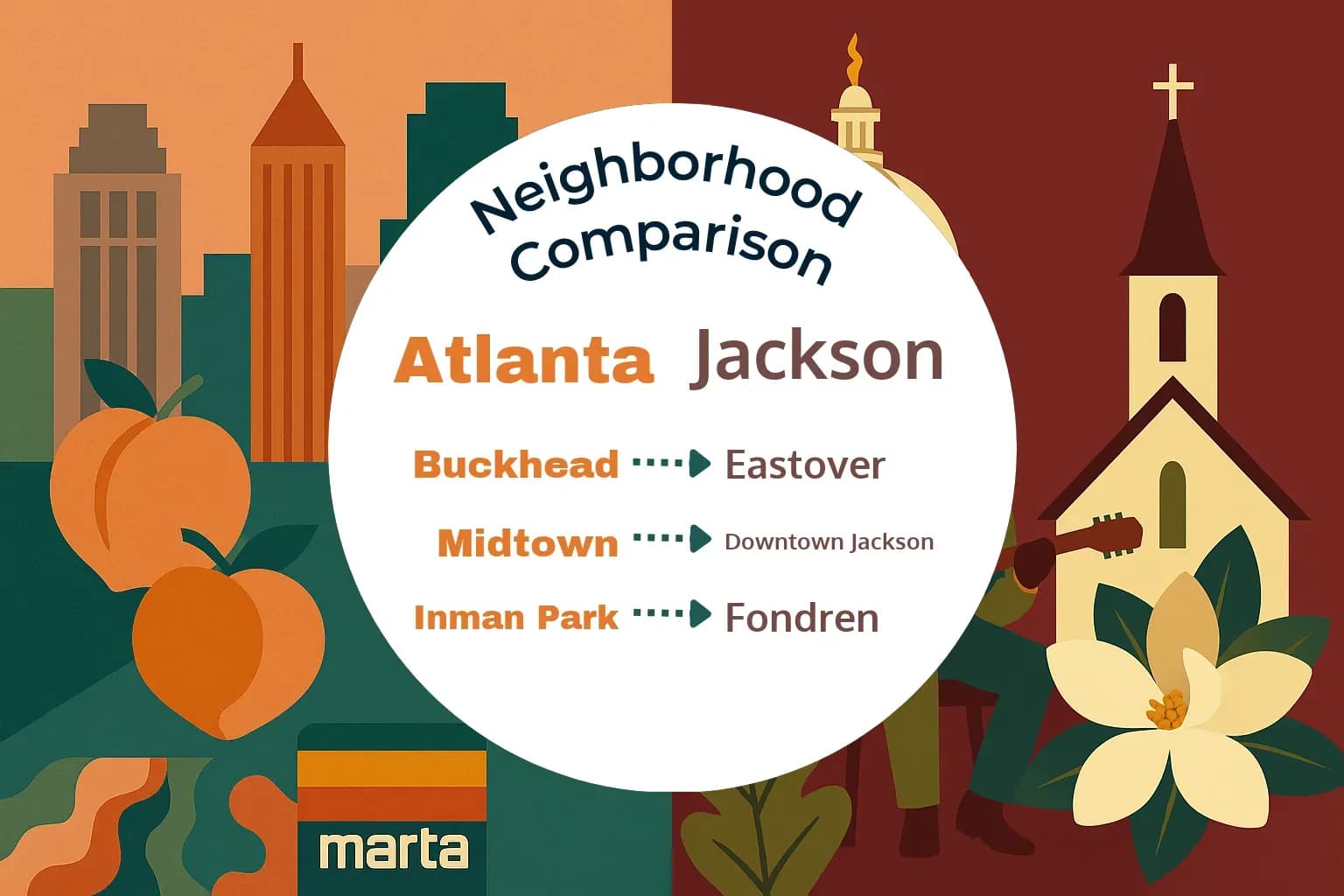 Atlanta vs Jackson Neighborhood Comparison