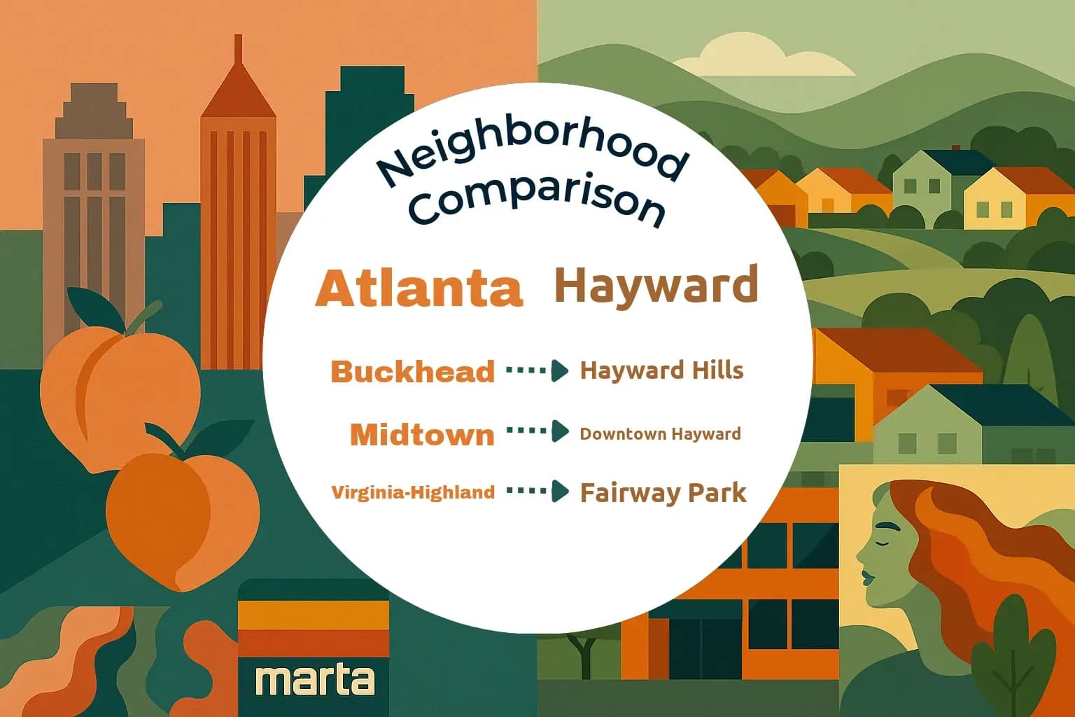 Atlanta vs Hayward Neighborhood Comparison