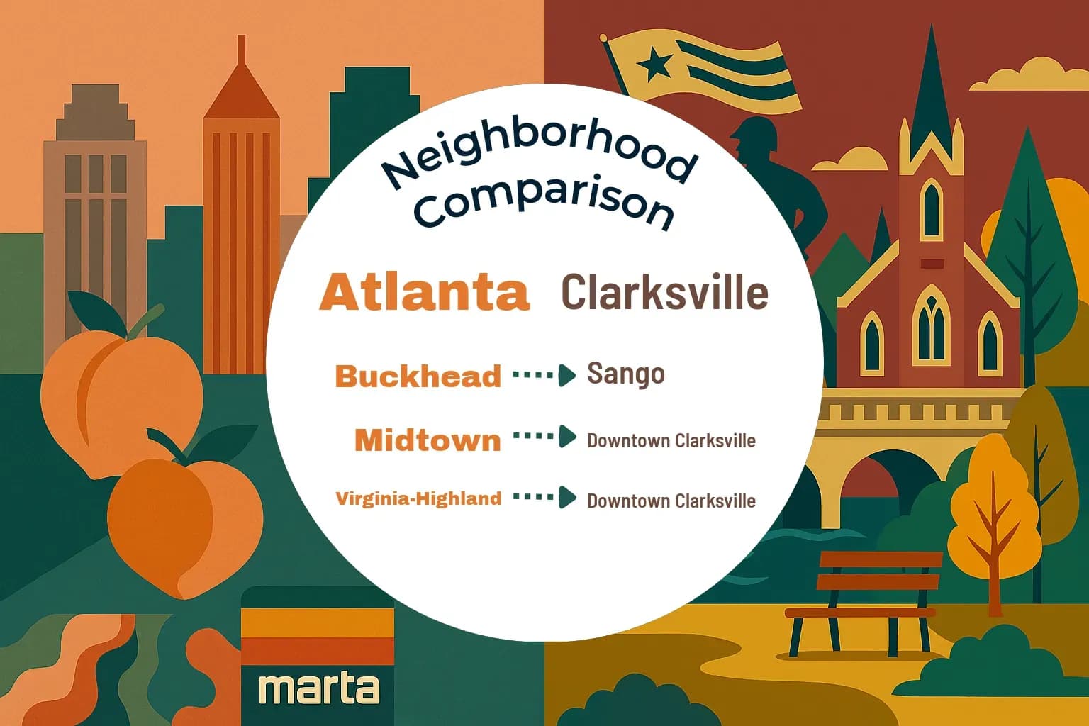 Atlanta vs Clarksville Neighborhood Comparison