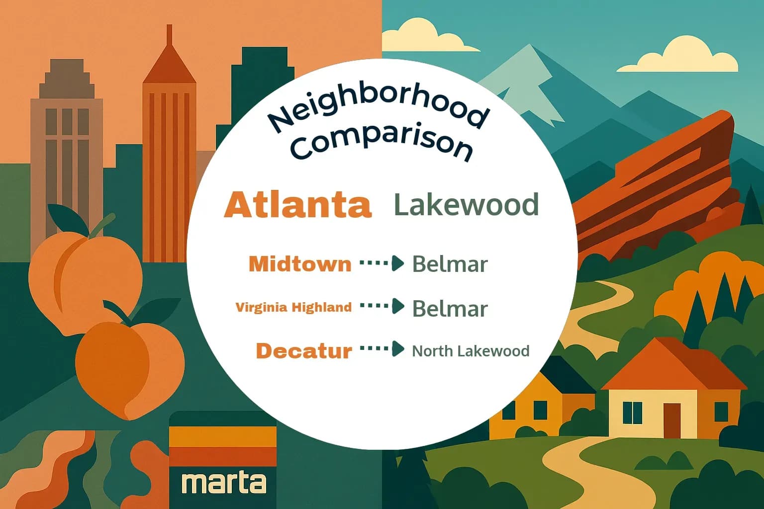 Atlanta vs Lakewood Neighborhood Comparison