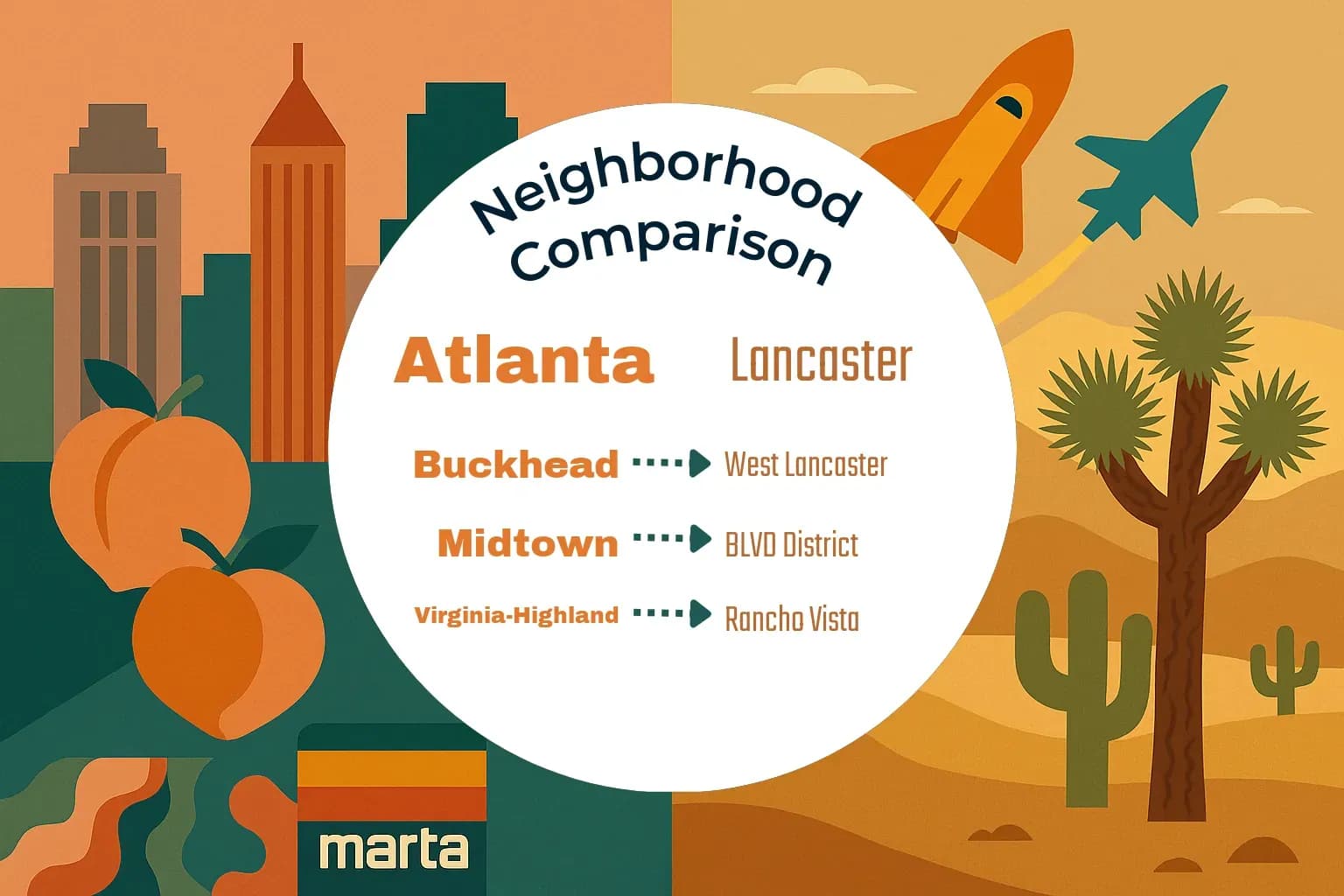 Atlanta vs Lancaster Neighborhood Comparison
