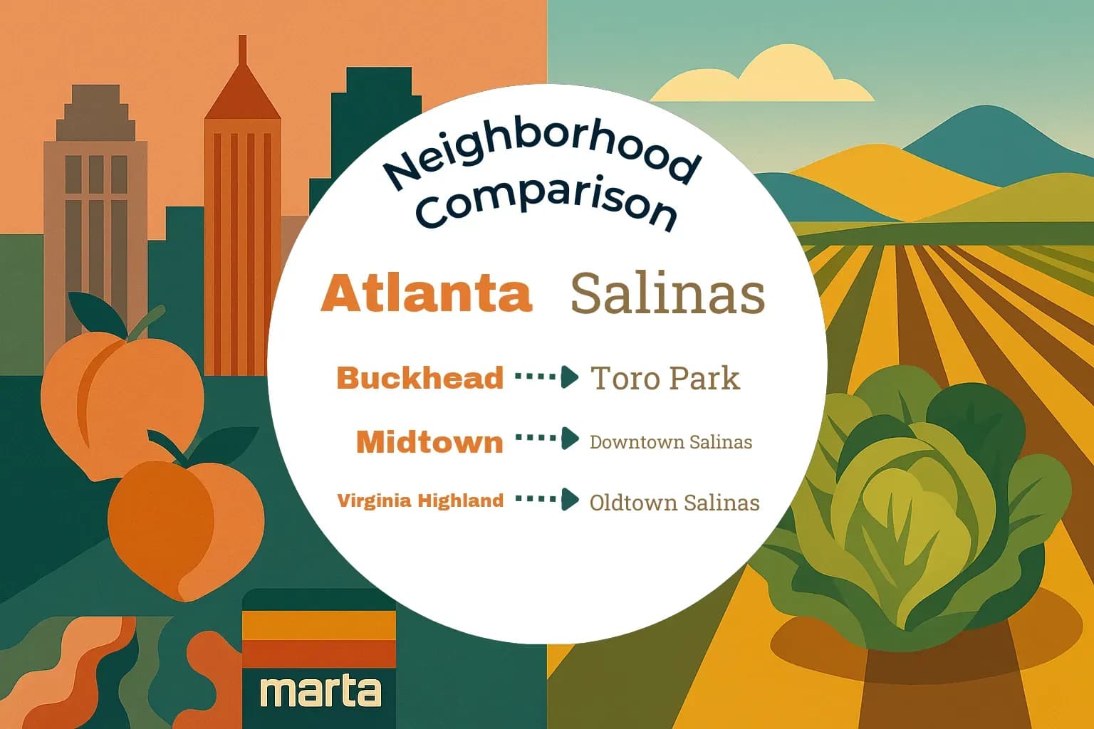 Atlanta vs Salinas Neighborhood Comparison