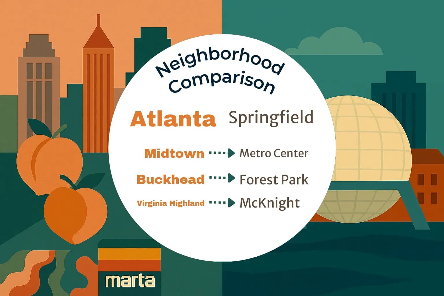 Atlanta vs Springfield Neighborhood Comparison