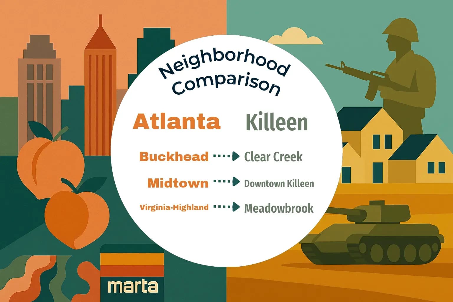 Atlanta vs Killeen Neighborhood Comparison
