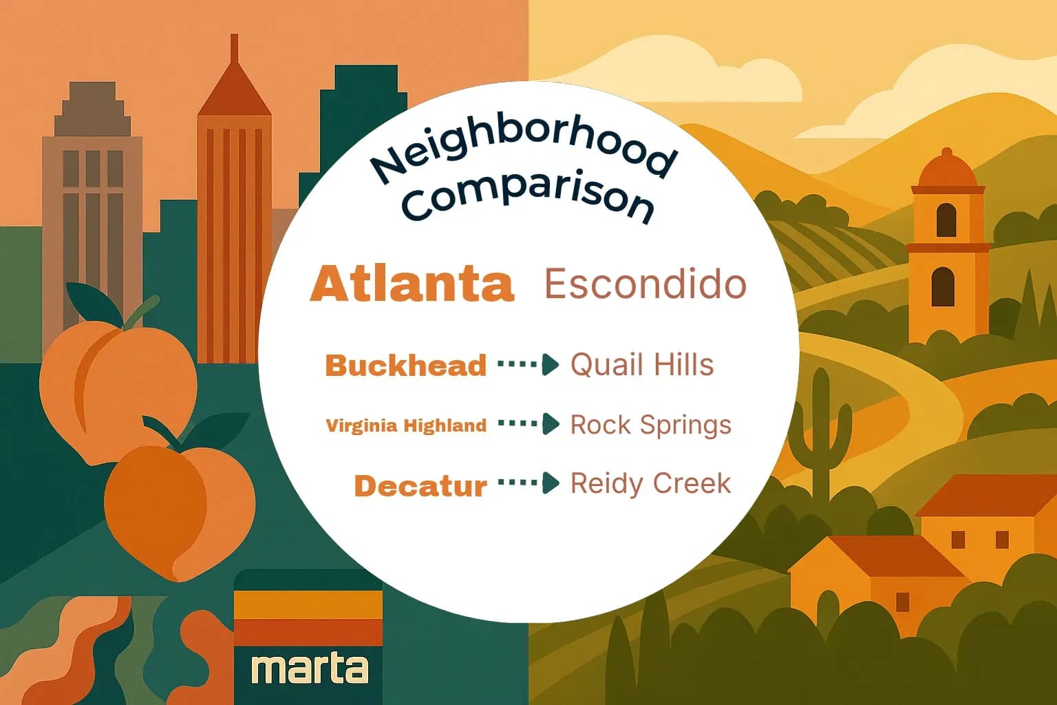 Atlanta vs Escondido Neighborhood Comparison