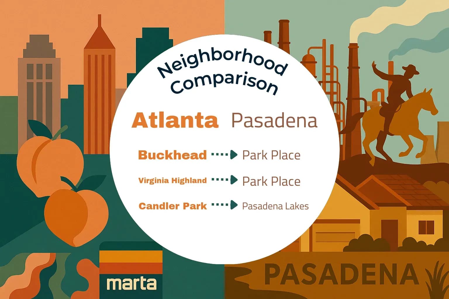 Atlanta vs Pasadena Neighborhood Comparison