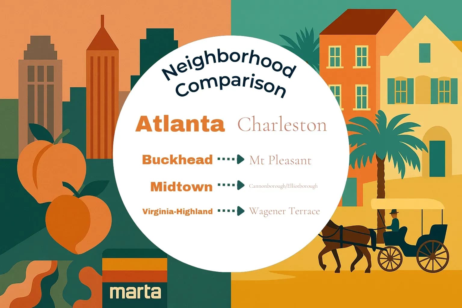 Atlanta vs Charleston Neighborhood Comparison
