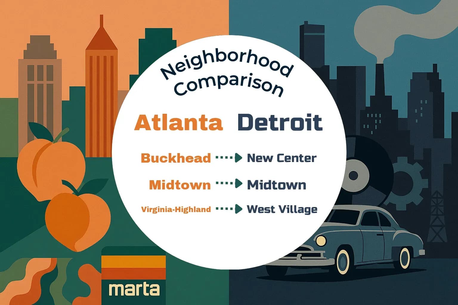 Atlanta vs Detroit Neighborhood Comparison