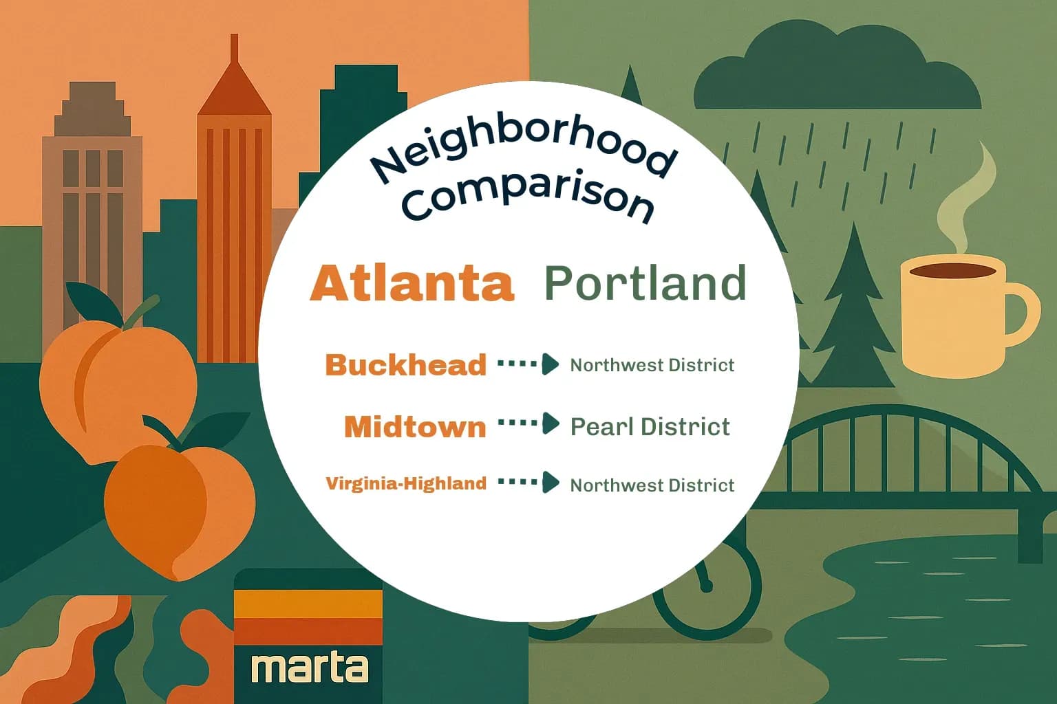 Atlanta vs Portland Neighborhood Comparison