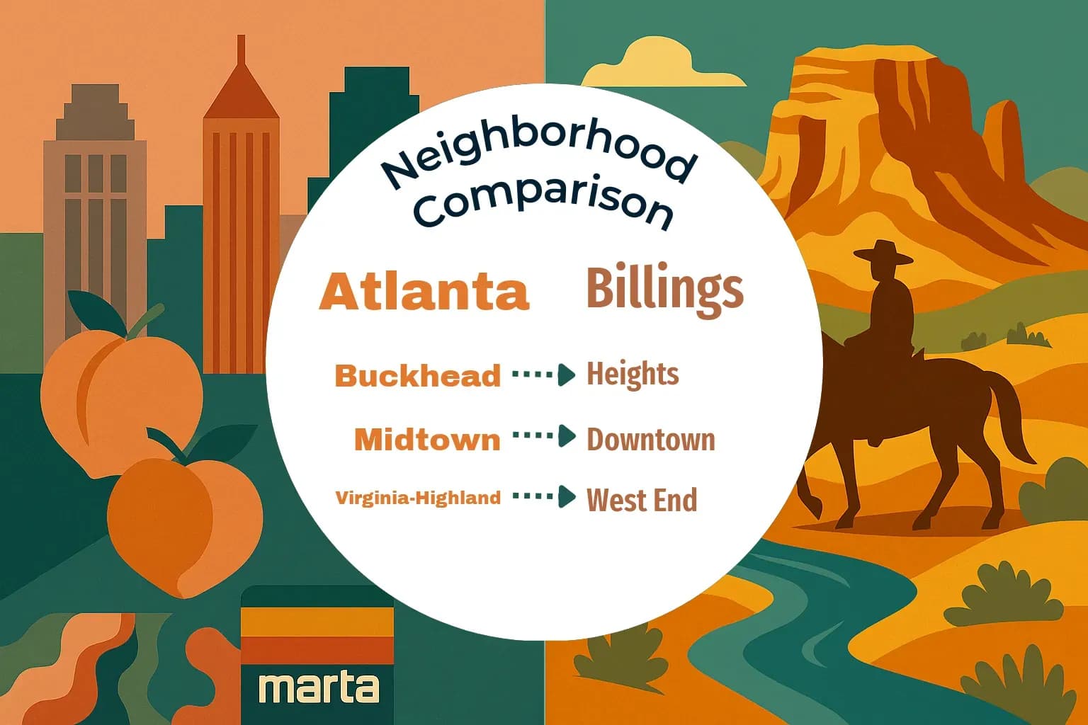 Atlanta vs Billings Neighborhood Comparison