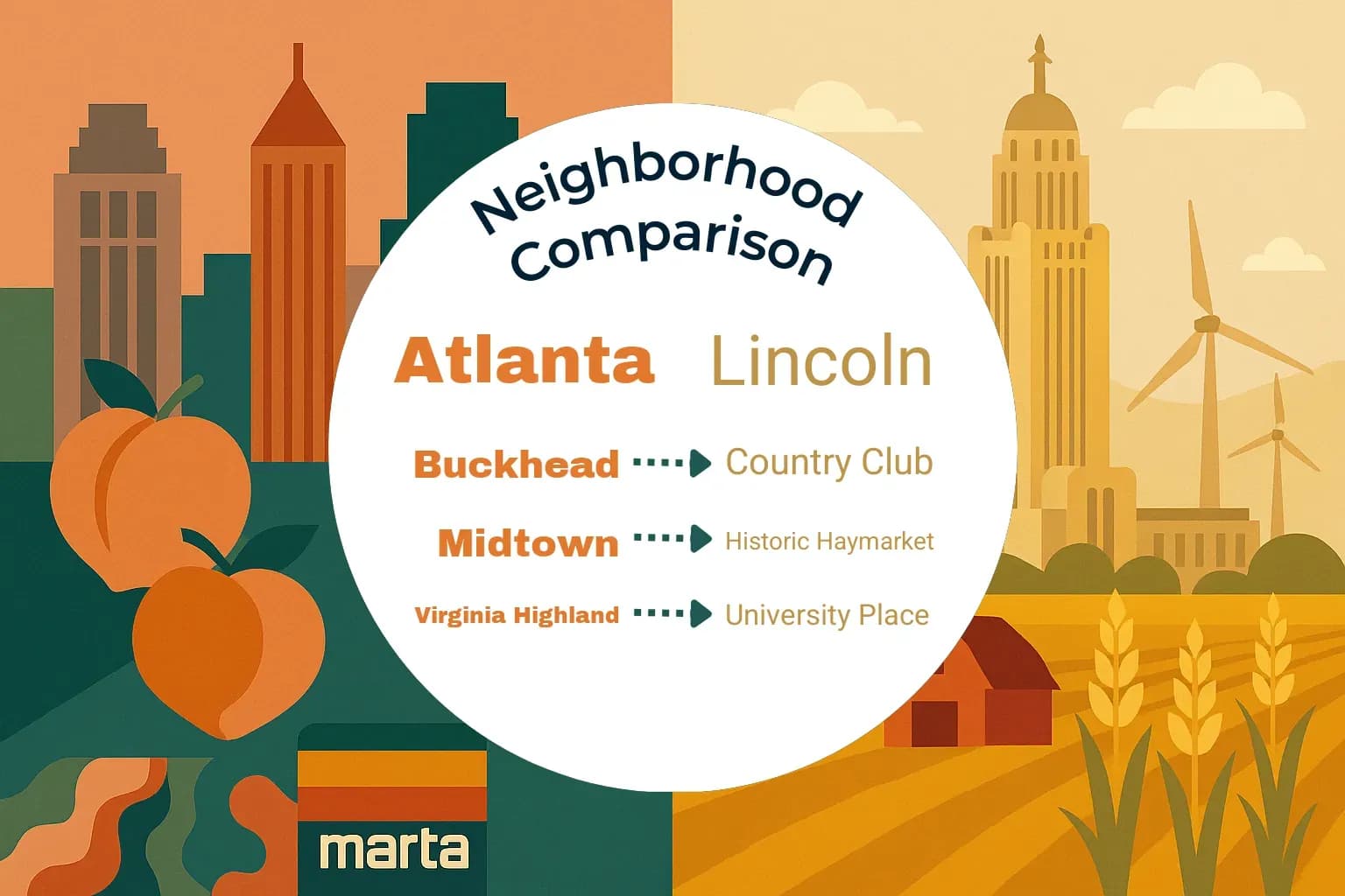 Atlanta vs Lincoln Neighborhood Comparison