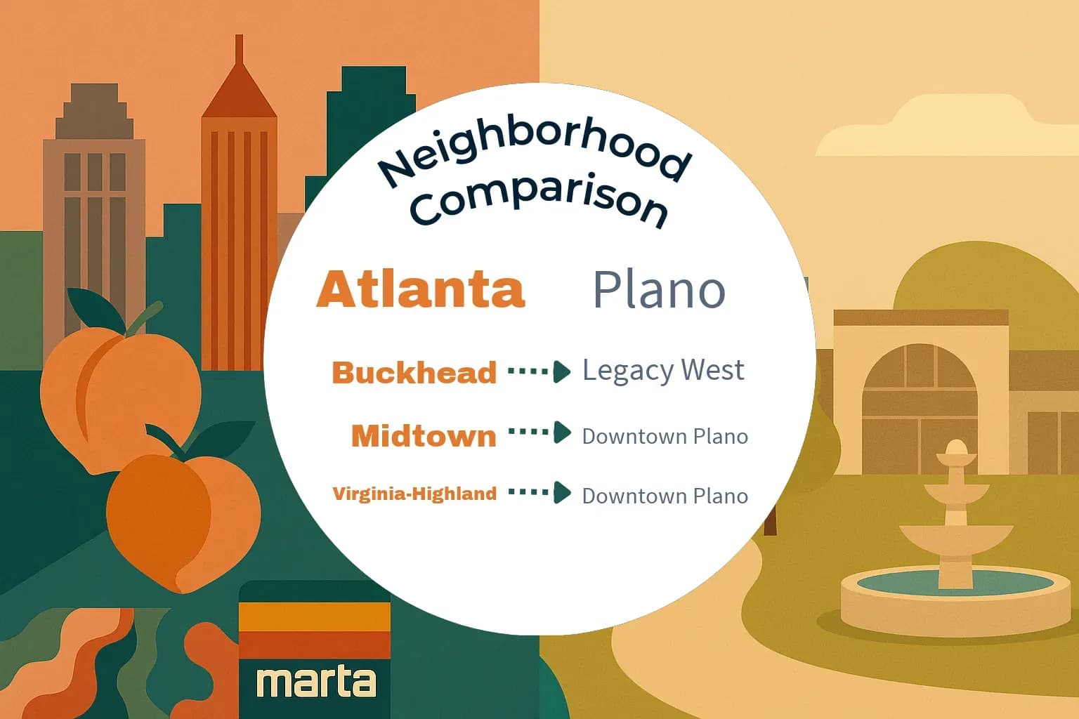 Atlanta vs Plano Neighborhood Comparison