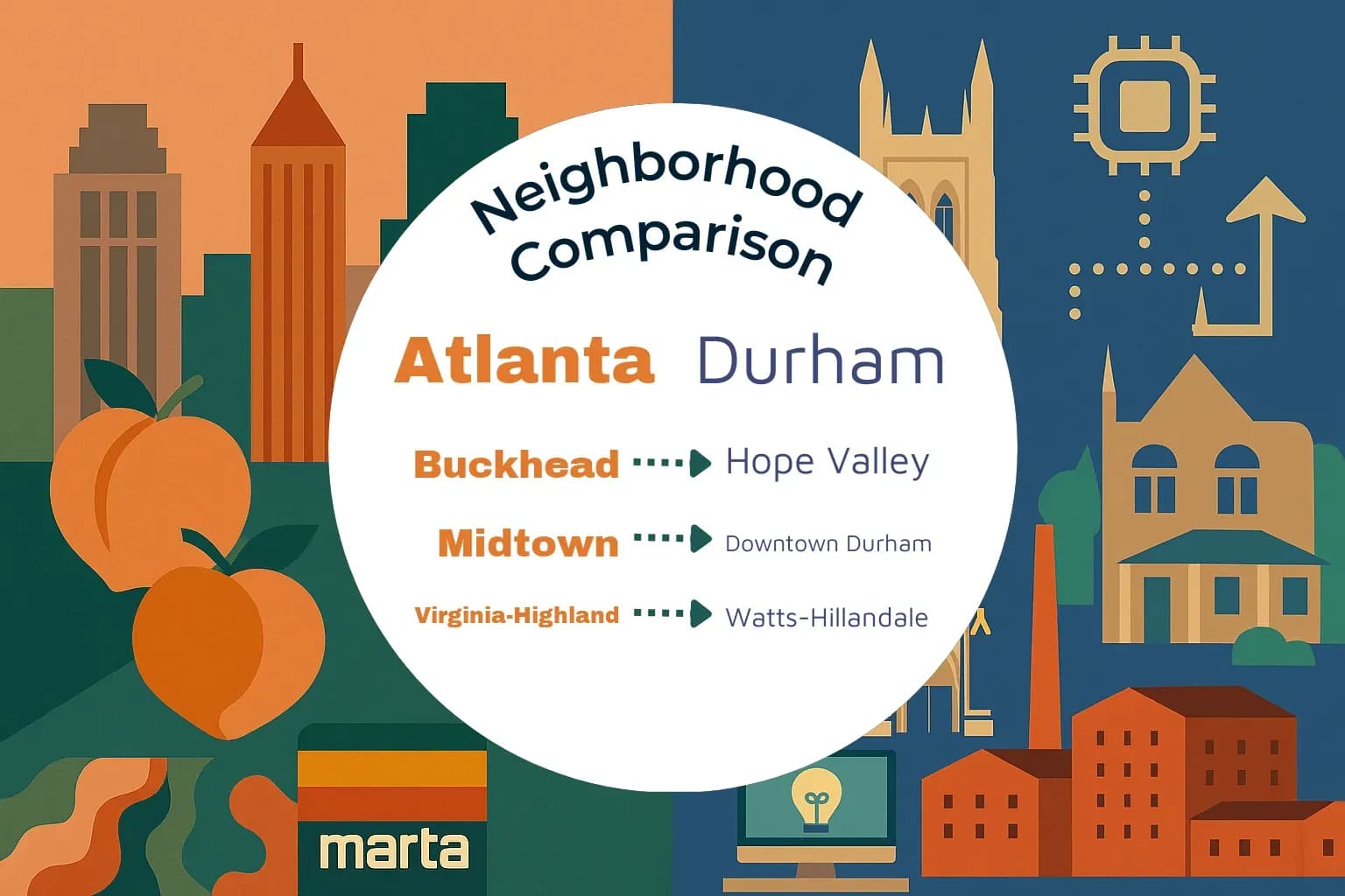 Atlanta vs Durham Neighborhood Comparison