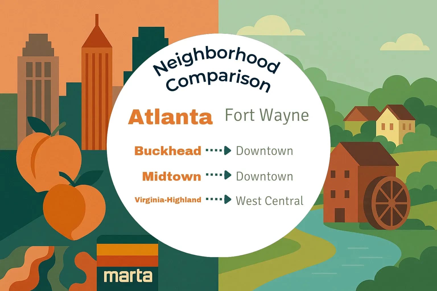 Atlanta vs Fort Wayne Neighborhood Comparison