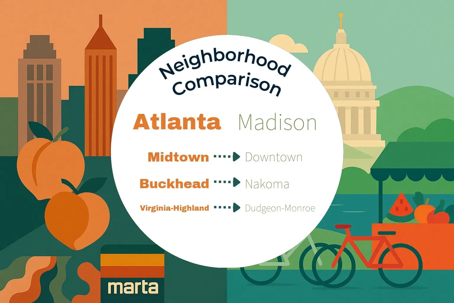 Atlanta vs Madison Neighborhood Comparison