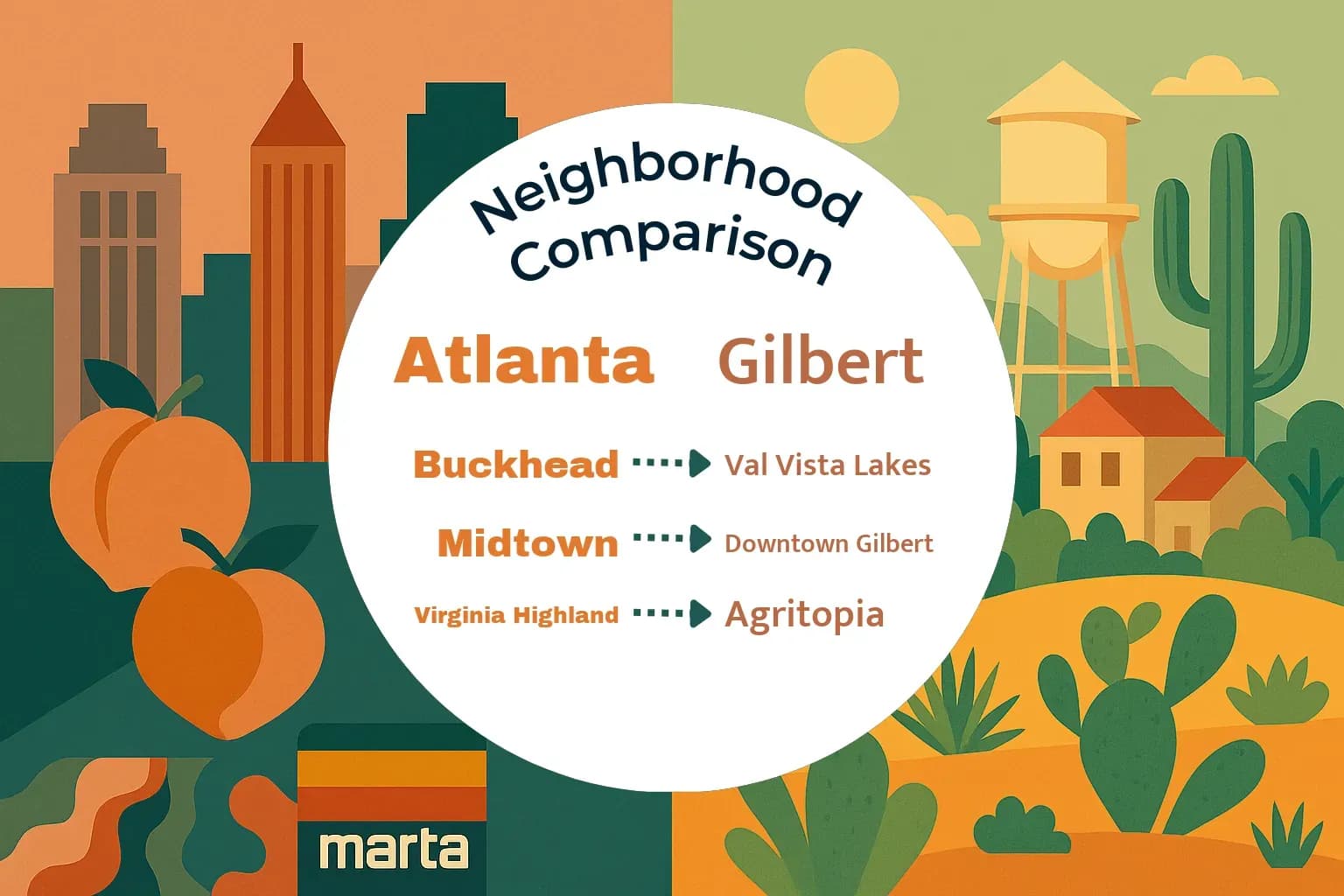 Atlanta vs Gilbert Neighborhood Comparison