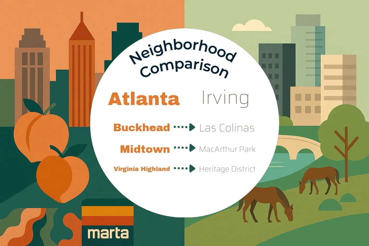 Atlanta vs Irving Neighborhood Comparison