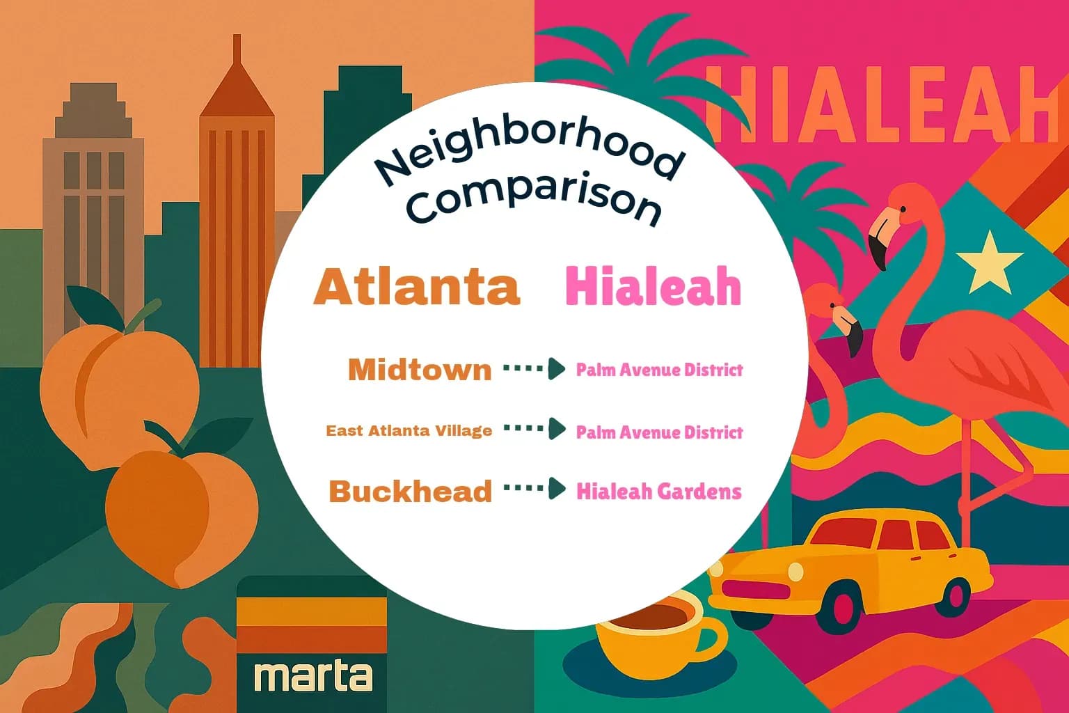Atlanta vs Hialeah Neighborhood Comparison
