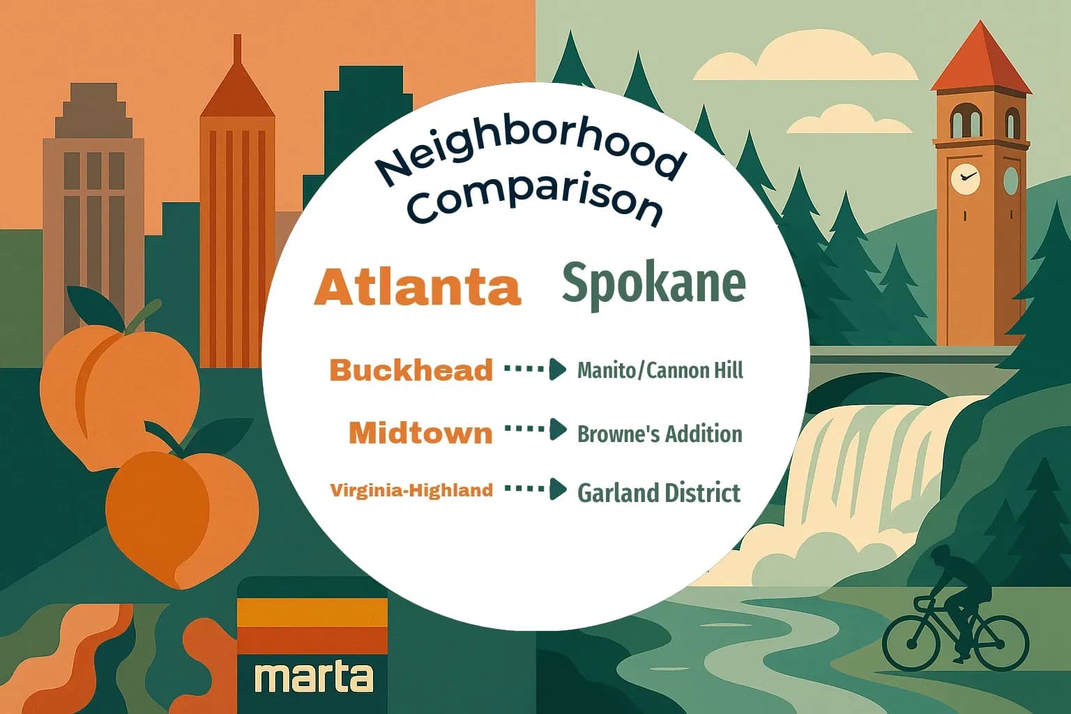 Atlanta vs Spokane Neighborhood Comparison