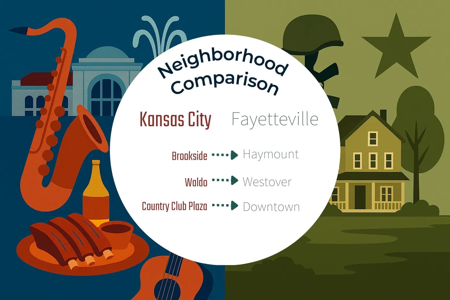 Kansas City vs Fayetteville Neighborhood Comparison