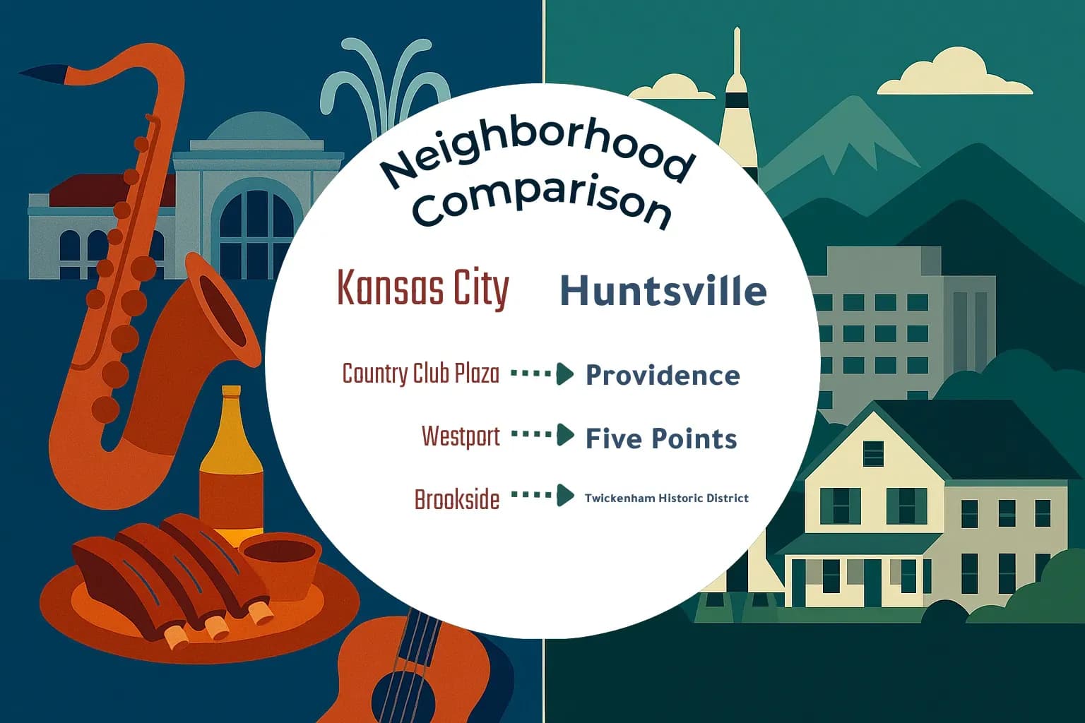Kansas City vs Huntsville Neighborhood Comparison