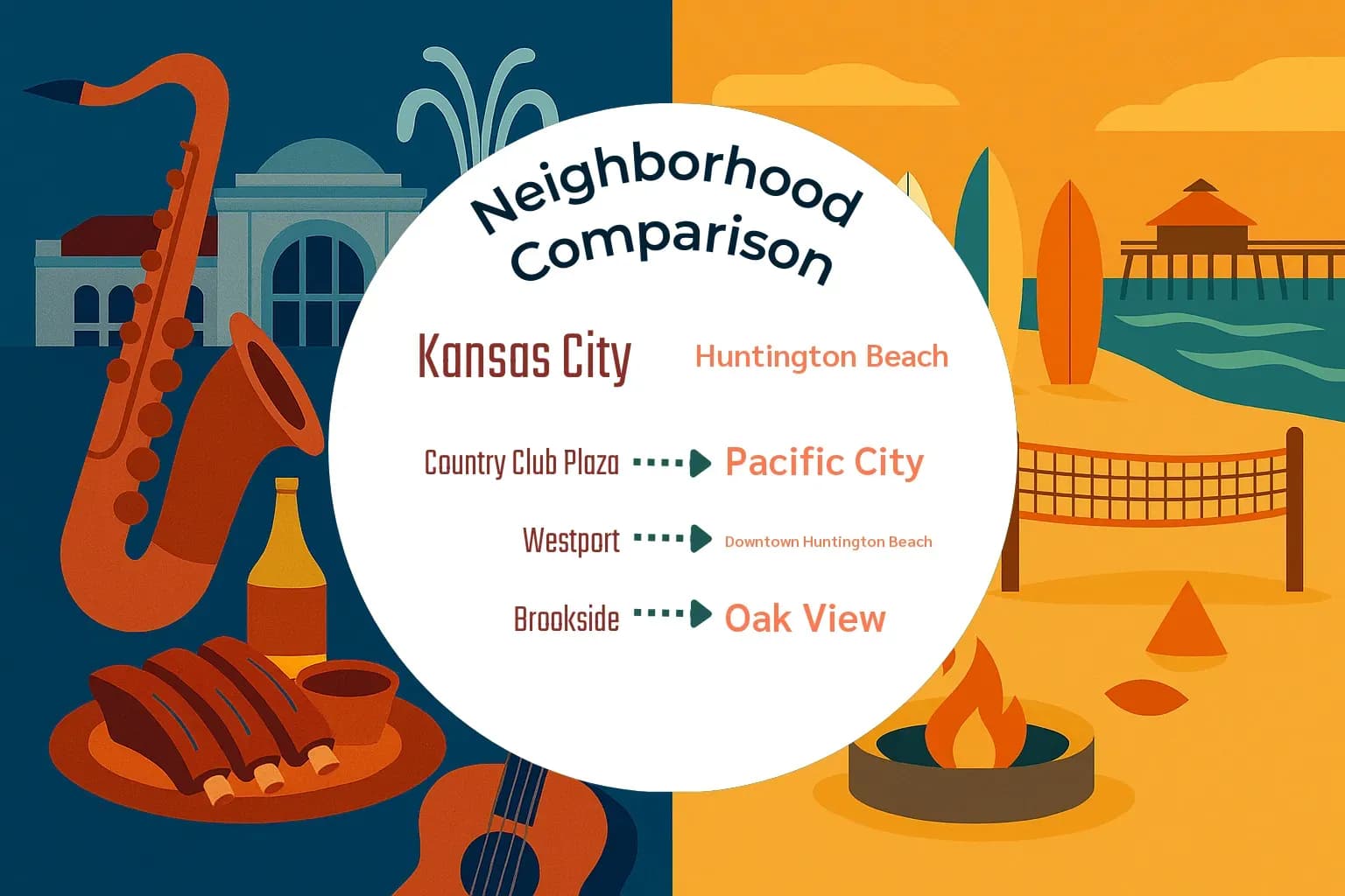 Kansas City vs Huntington Beach Neighborhood Comparison