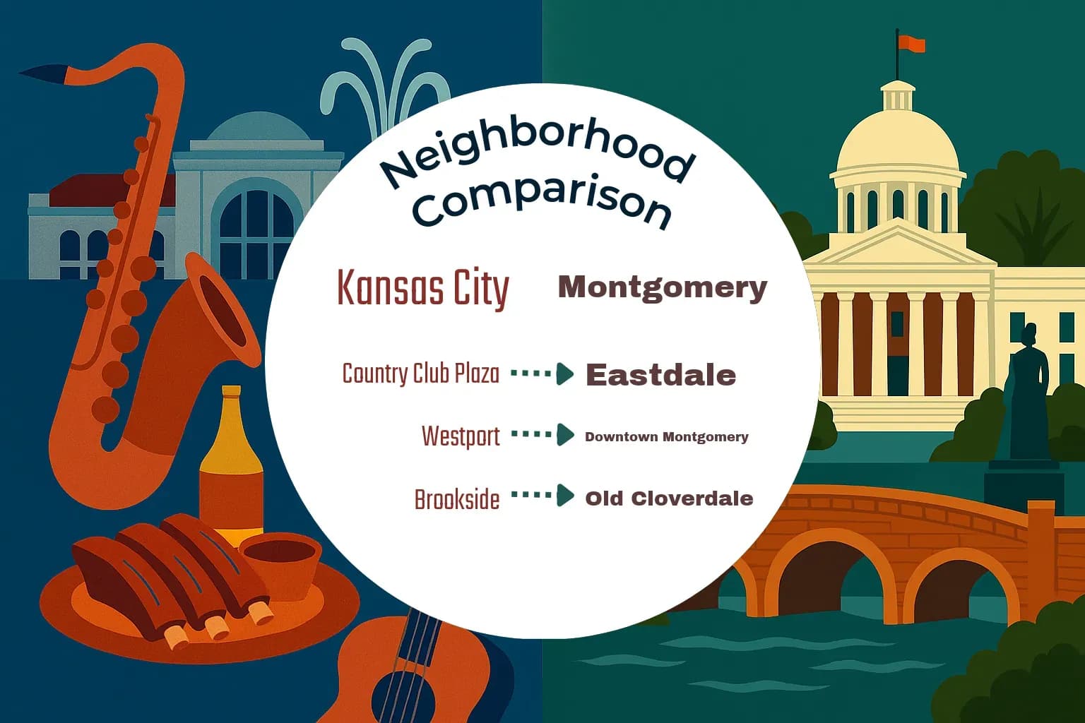 Kansas City vs Montgomery Neighborhood Comparison