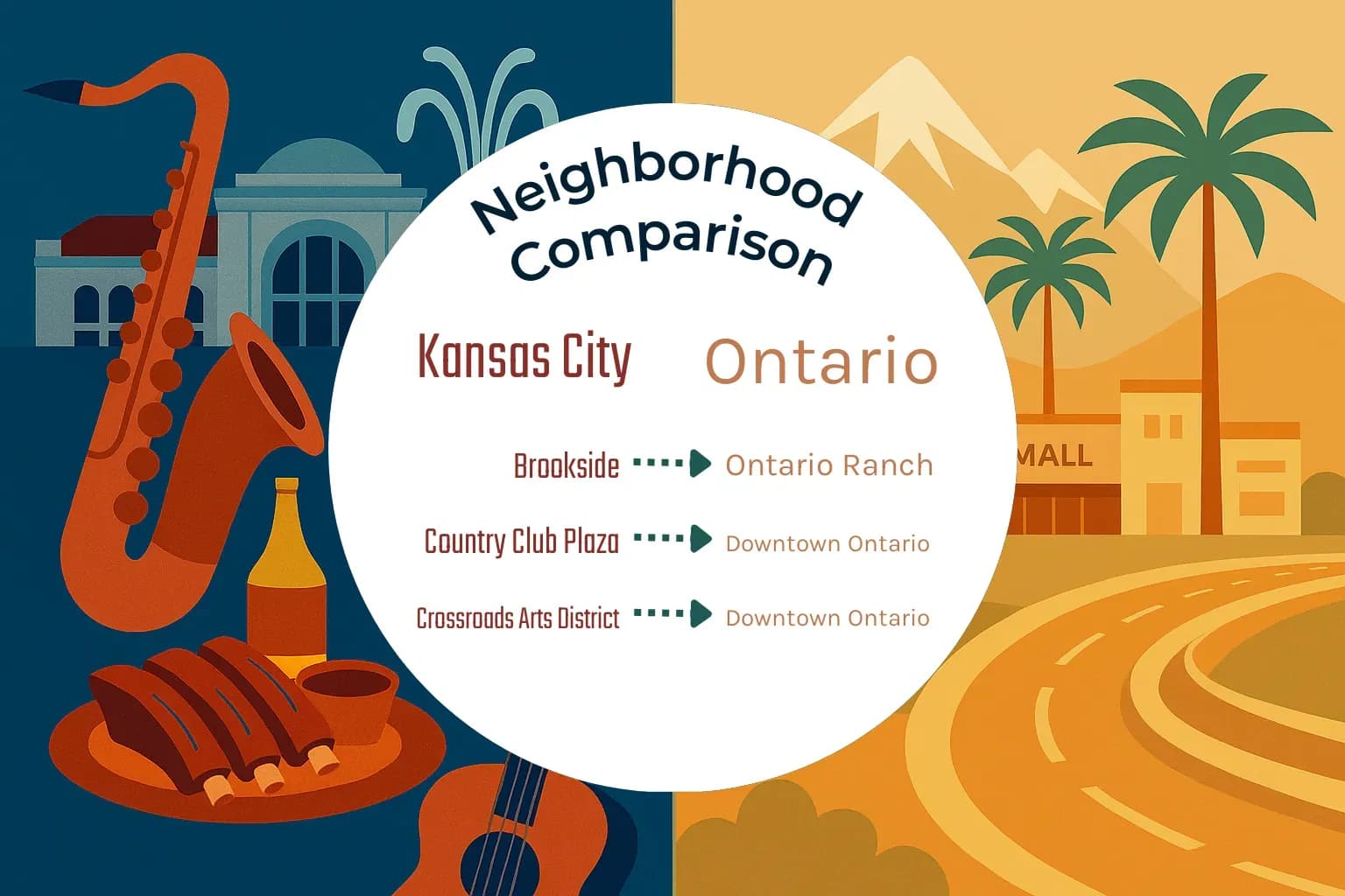 Kansas City vs Ontario Neighborhood Comparison