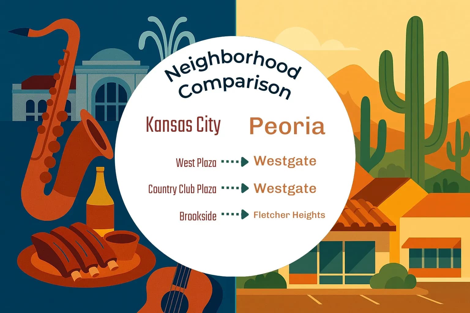 Kansas City vs Peoria Neighborhood Comparison