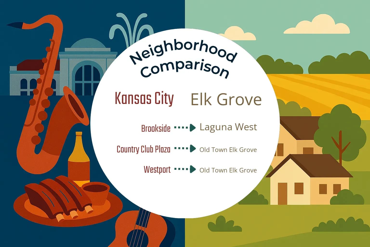 Kansas City vs Elk Grove Neighborhood Comparison